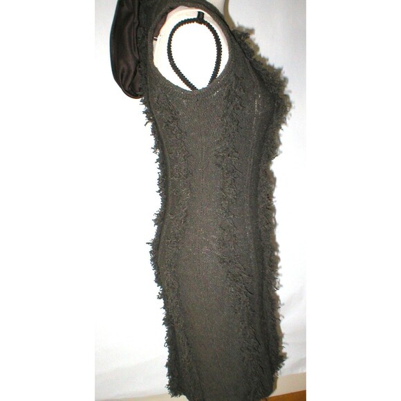 Womens NWT $298 Worth New York XS P Dress Coco Dark Brown Fringe Sleeveless Knit - Picture 3 of 11